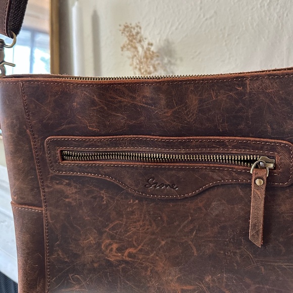 100% Genuine Leather Dark Brown Purse - Picture 5 of 9